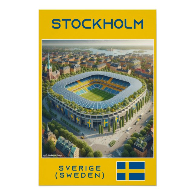 Póster Stockholm Stadium - Ecological Design (Frente)