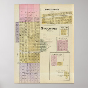 Poster Stockton, Woodston, Rock Port, Clayton, Kansas