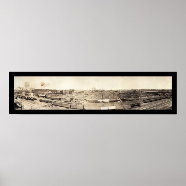Póster Stockyards South Omaha Foto 1908 (Frente)