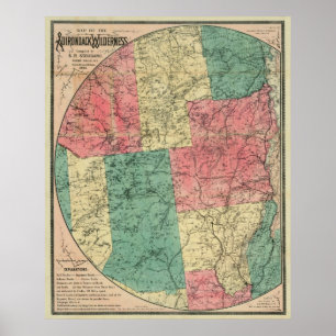 Poster Stoddard Adirondacks 1883