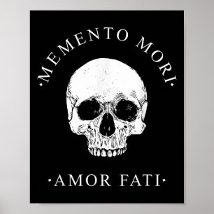 Poster Stoic Filosofia Memento Mori Amor Fati Skull Stoi