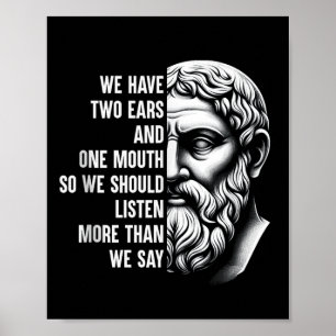 Poster Stoic Filósofo Zeno, Motivação De Citação Cidadã