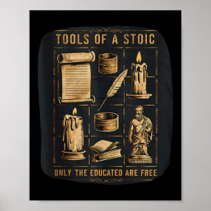 Poster Stoic Stoicism Filosofia cita Virtude Wisdom Sel