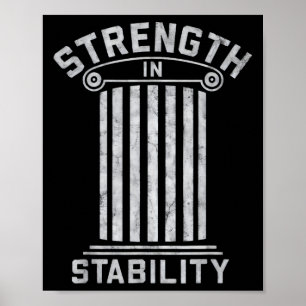 Poster Stoicismo Forte e Estático Estabilidade Citação Mo