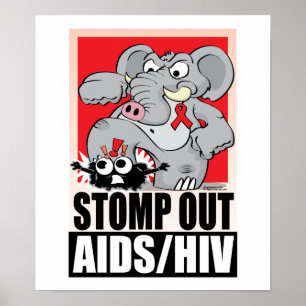 Poster Stomp para fora AIDS/HIV