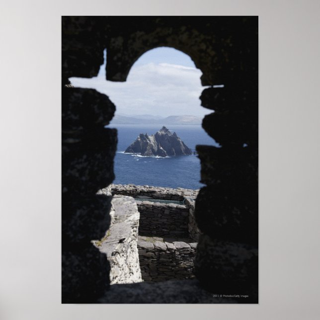 Poster Stone Beehive Monk Huts Clochanson Skellig Michael (Frente)