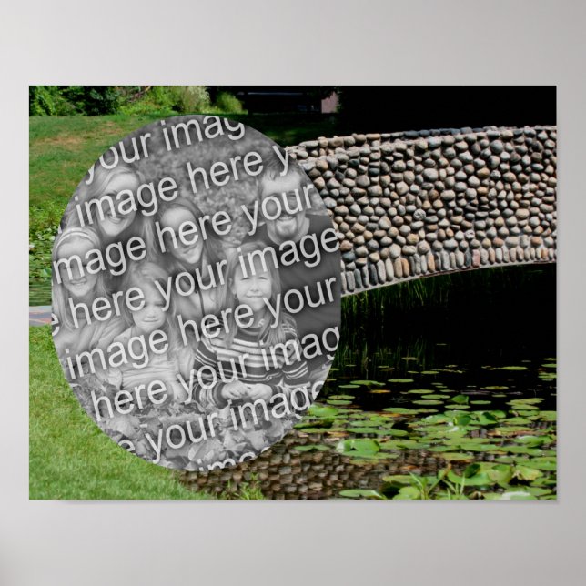 Poster Stone Bridge Nature Frame Crie sua própria foto (Frente)