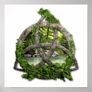 Póster Stone Celtic Trinity Knot