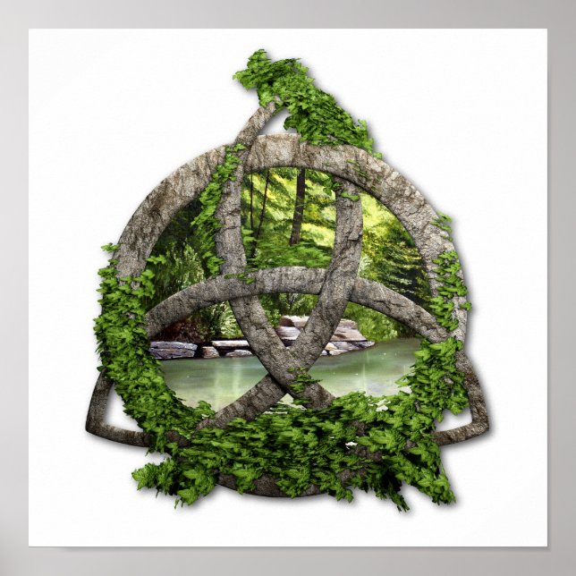 Póster Stone Celtic Trinity Knot (Frente)
