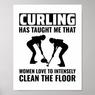 Poster Stone Curling Winter Ice Sport Curler