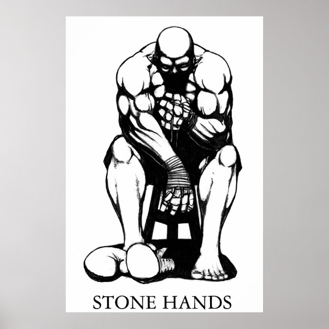 Póster Stone Hands Boxer (Frente)