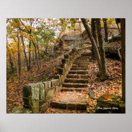 Poster Stone Stairway no outono - Heavener, Oklahoma.