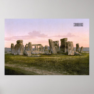 Poster Stonehenge, Inglaterra por volta de 1900