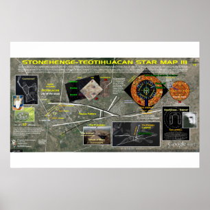Poster Stonehenge - mapa de estrela 3 do Taurus