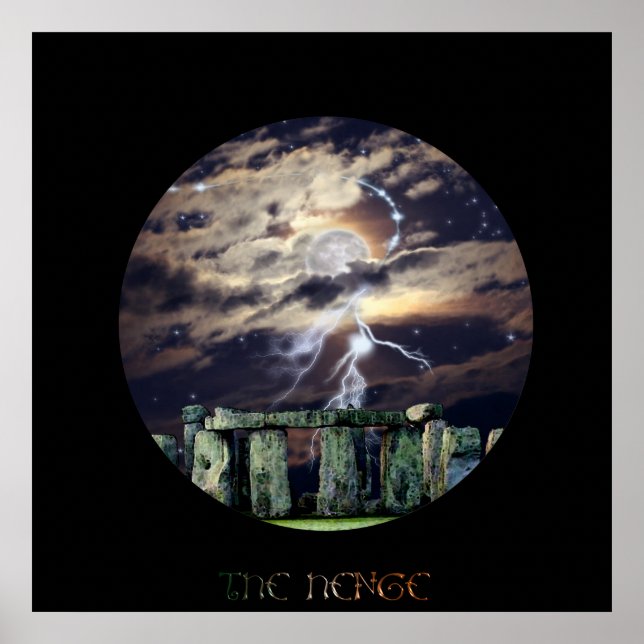 Póster Stonehenge Mystical Druid Art Mytho-Fantasy (Frente)