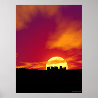 Póster Stonehenge Sunset