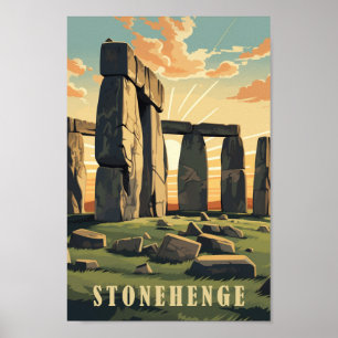 Poster Stonehenge United Kingdom Famous Viagem Place