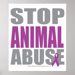 Póster Stop Animal Abuse