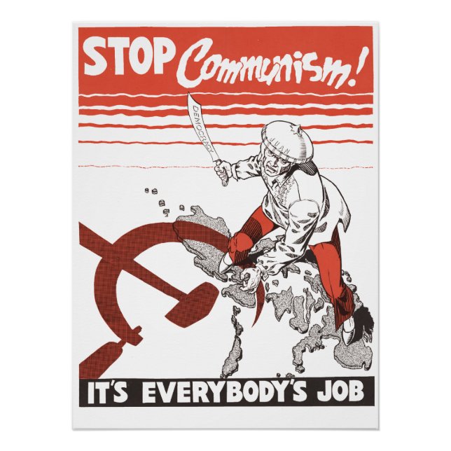 Póster Stop Communism! Vintage (Frente)