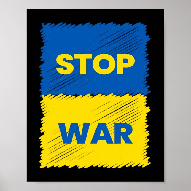 Poster Stop War - Save Ukraine - Stop The War In Ukraine  (Frente)