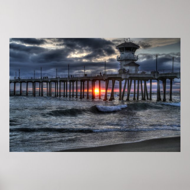Poster Storm Spingtime "Huntington Beach Pier (Frente)