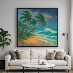 Poster Stormy Beach