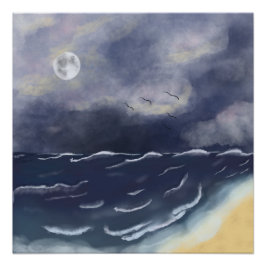 Póster Stormy night