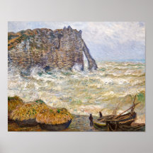 Stormy Sea em É tretat | Monet |
