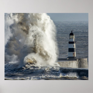 Póster Stormy Seas em Roker Poster/Impressão