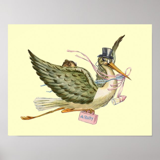 Póster STORY BABY GIRL CHÁ, creme (Frente)