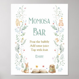 Poster Story Book Baby Shower Momosa Bar