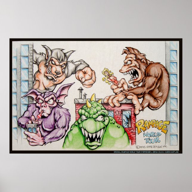 Póster Storyboard do Rampage World Tour (Frente)