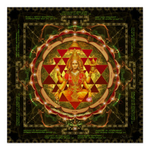 Póster Stotram em Devi Lakshmi - Shri Yantra- Mahalakshmi