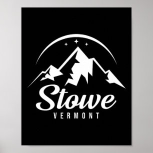 Poster Stowe Vermont Ski Resort Skiing Snowboard