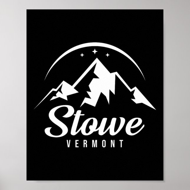Poster Stowe Vermont Ski Resort Skiing Snowboard (Frente)