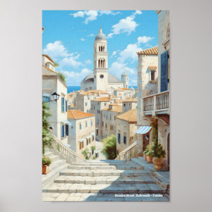 Poster Straden Street Dubrovnik Viagem da Croácia