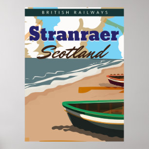 Poster Stranraer Scotland viagens vintage