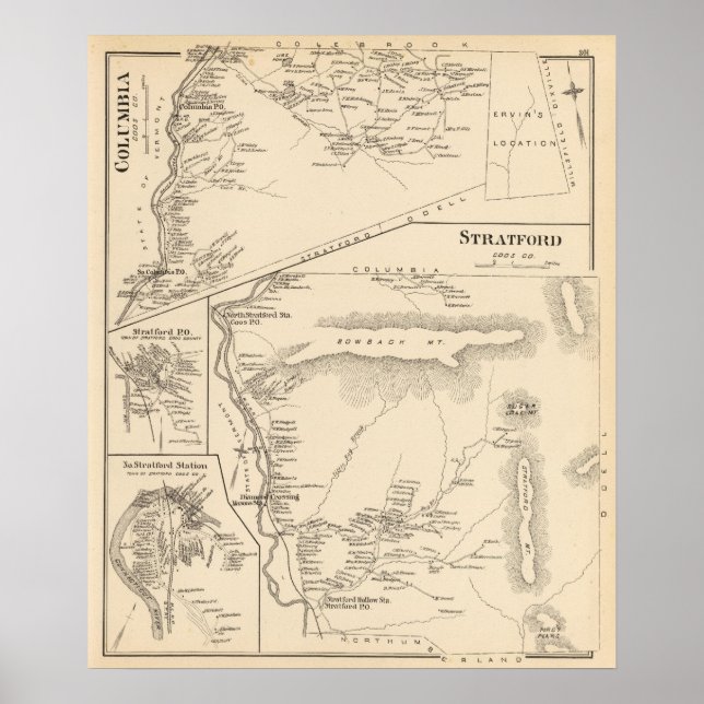 Póster Stratford, Coos Co (Frente)