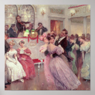 Póster Strauss e Lanner - a bola, 1906