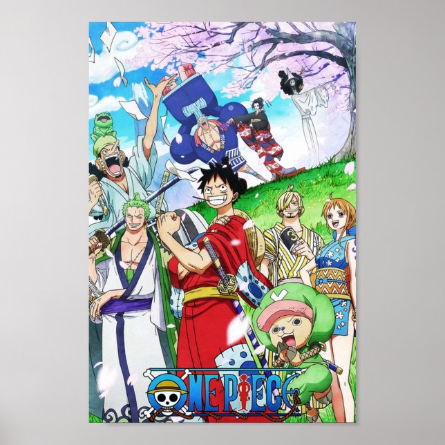 Poster Straw Hats WANO Uma Peça (Frente)