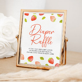 Poster Strawberry Berry - Fralda doce Sinal de Raffle