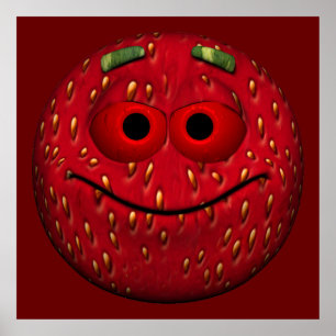 Poster Strawberry Emoticon