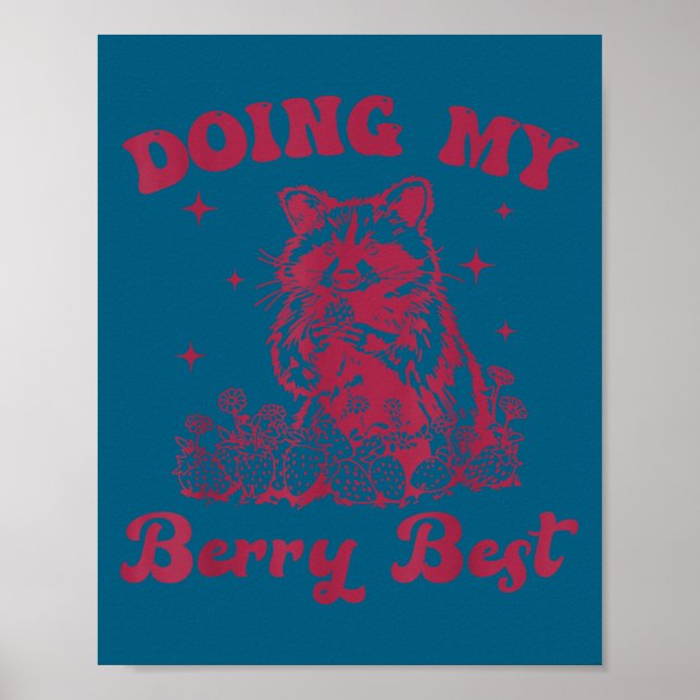 Poster Strawberry Motivation Cute Berry Lover  (Frente)