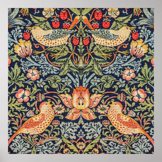 Poster Strawberry Thief William Morris (Frente)