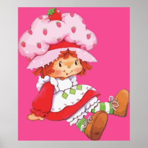 Poster Strawberry Vintage Retro 80s 1980s Cartoon