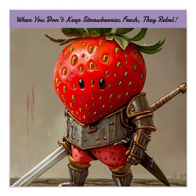 Póster Strawberry Warrior (Frente)