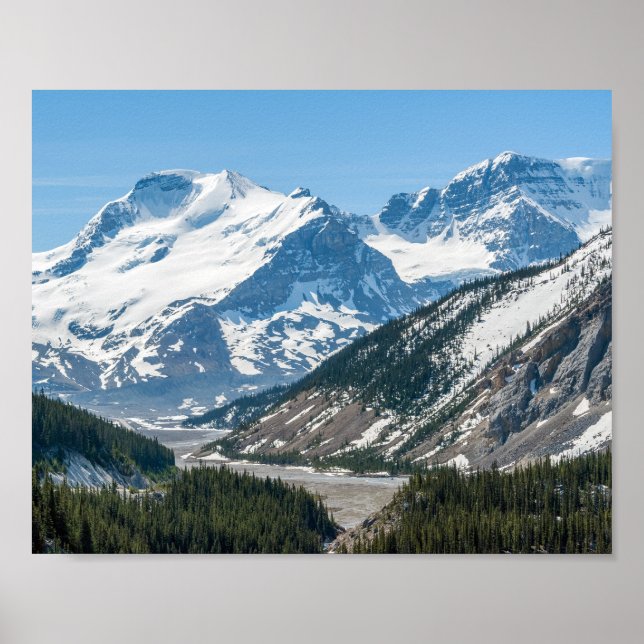Poster Stream ao longo do Icefields Parkway Highway 93 -  (Frente)