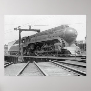 Póster Streamliner na plataforma giratória