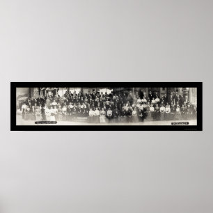 Póster Streator, foto 1910 dos cavaleiros de Illinois e