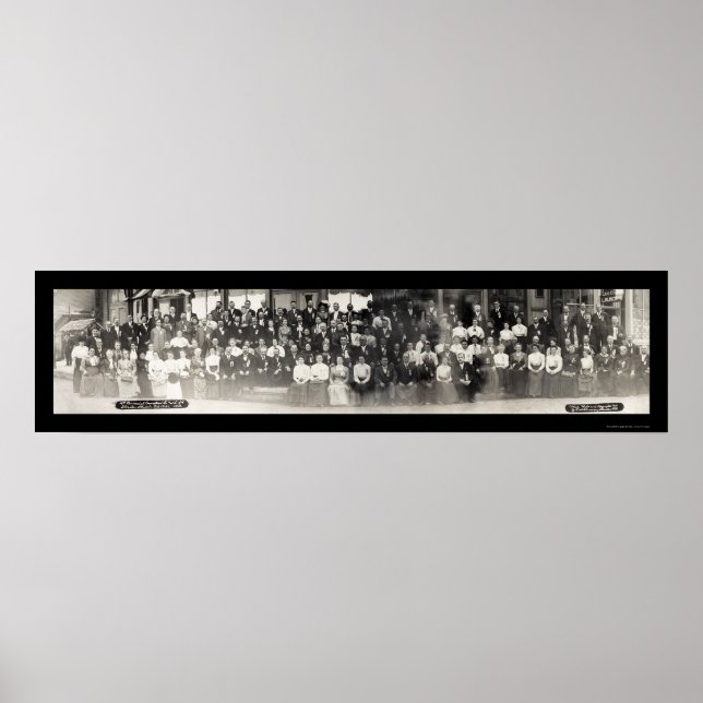 Póster Streator, Illinois Knights e Ladies Foto 1910 (Frente)